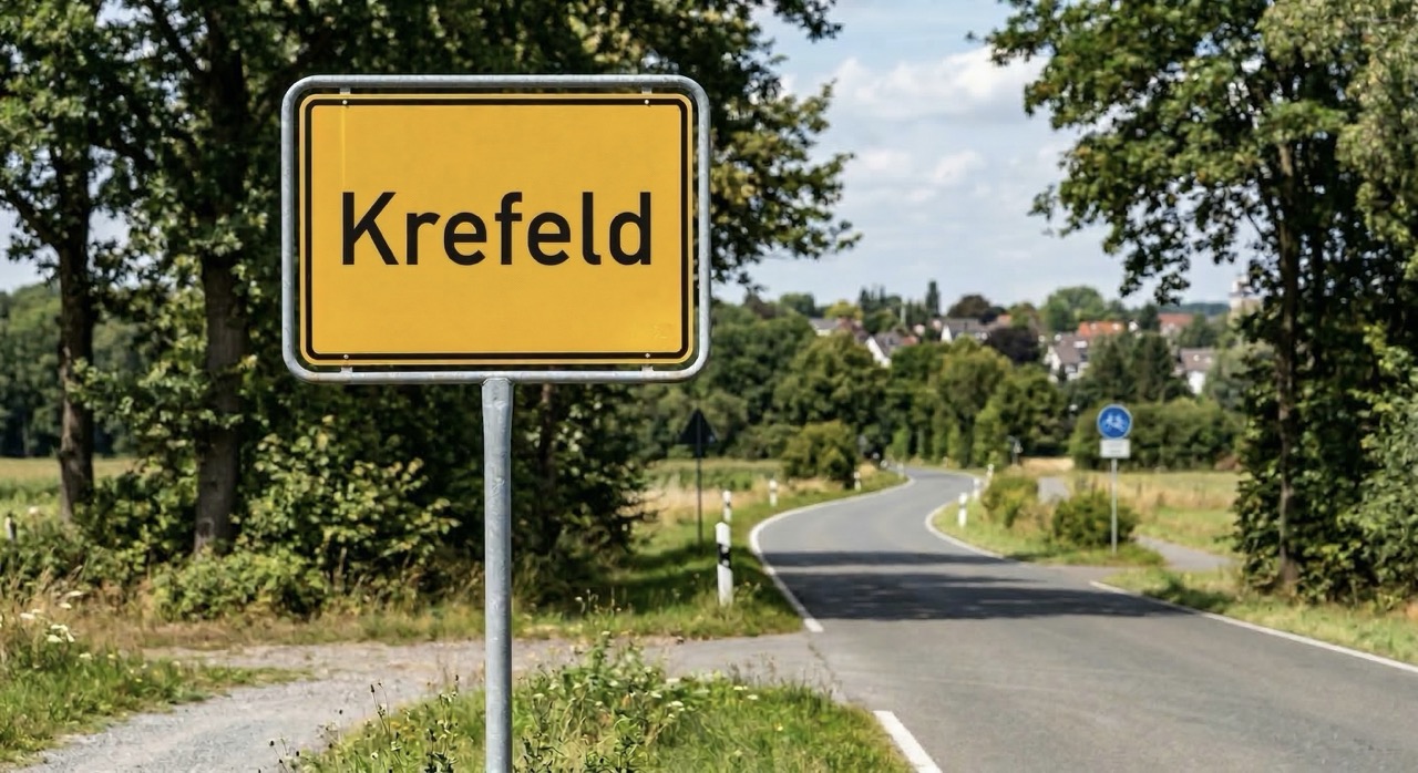 Ortsschild Krefeld