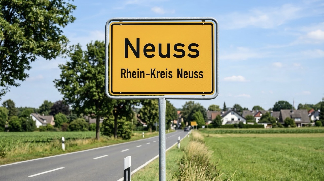 Ortsschild Neuss
